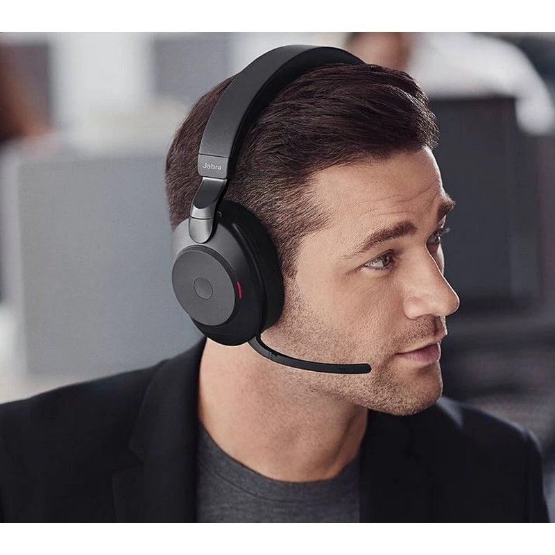 Jabra Evolve2 85 MS Stereo USB-C With Charging Stand - Black 4 Jabra Evolve2 85 MS Stereo USB-C With Charging Stand - Black - Image 4