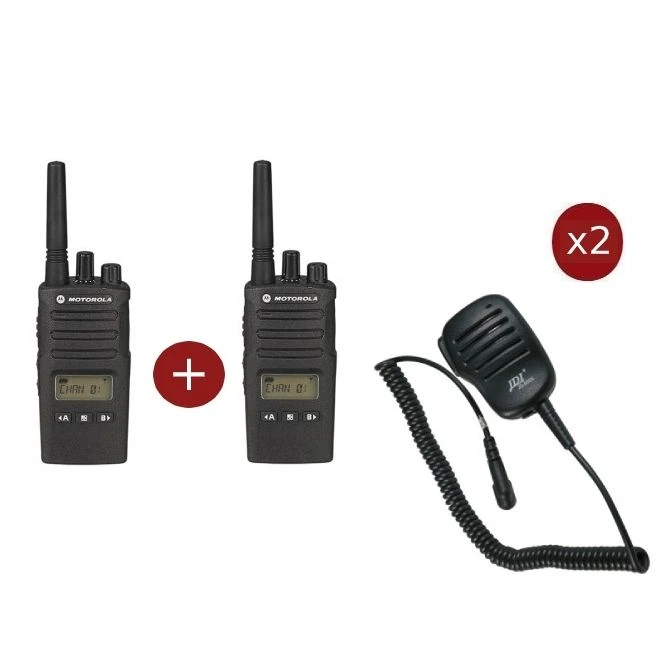 Motorola XT460 2-pack + 2 Speakermics 1 Motorola XT460 2-pack + 2 Speakermics