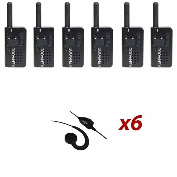 Kenwood PKT-23 Six Pack With 6 KHS-34 Ear Buds 1 Kenwood PKT-23 Six Pack With 6 KHS-34 Ear Buds