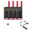 Motorola Talkabout T62 (Red) Quad Pack + Bodyguard Kits