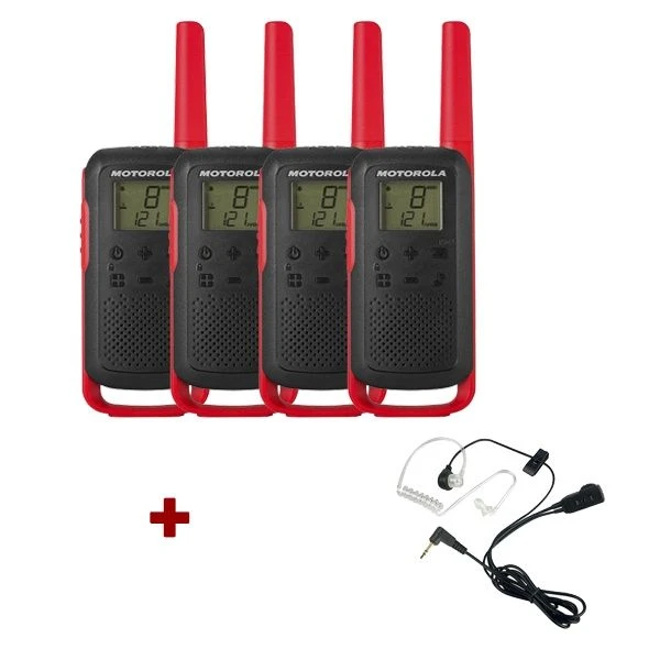 Motorola Talkabout T62 (Red) Quad Pack + Bodyguard Kits 1 Motorola Talkabout T62 (Red) Quad Pack + Bodyguard Kits
