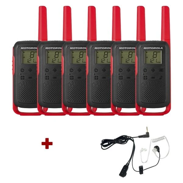 Motorola Talkabout T62 (Red) Six Pack + Bodyguard Kits 1 Motorola Talkabout T62 (Red) Six Pack + Bodyguard Kits