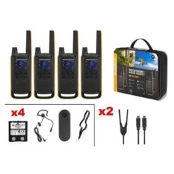 Pack Motorola TLKR T82 Extreme Quad + 4 HP Microphones -Logitech Shop t82exquad 1 3 1