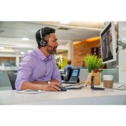 Poly Voyager Focus 2 UC With Charging Stand - USB-C -Logitech Shop voyager focus 2 lifestyle office video web 640x640 1 2